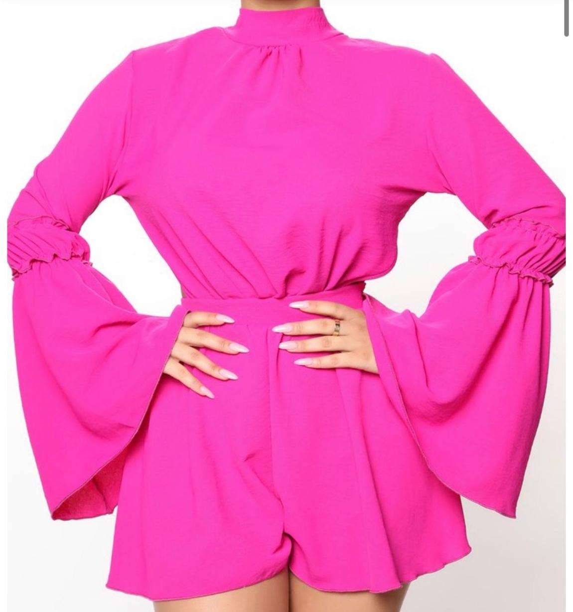 Size 4 Hot Pink Formal Jumpsuit on Queenly