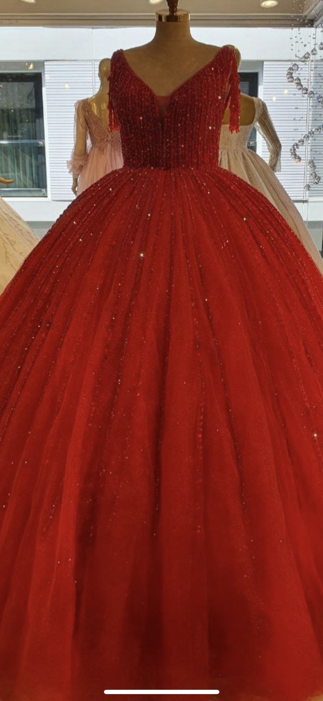 Turkish design 30 days to make it Size 8 Red Ball Gown on Queenly