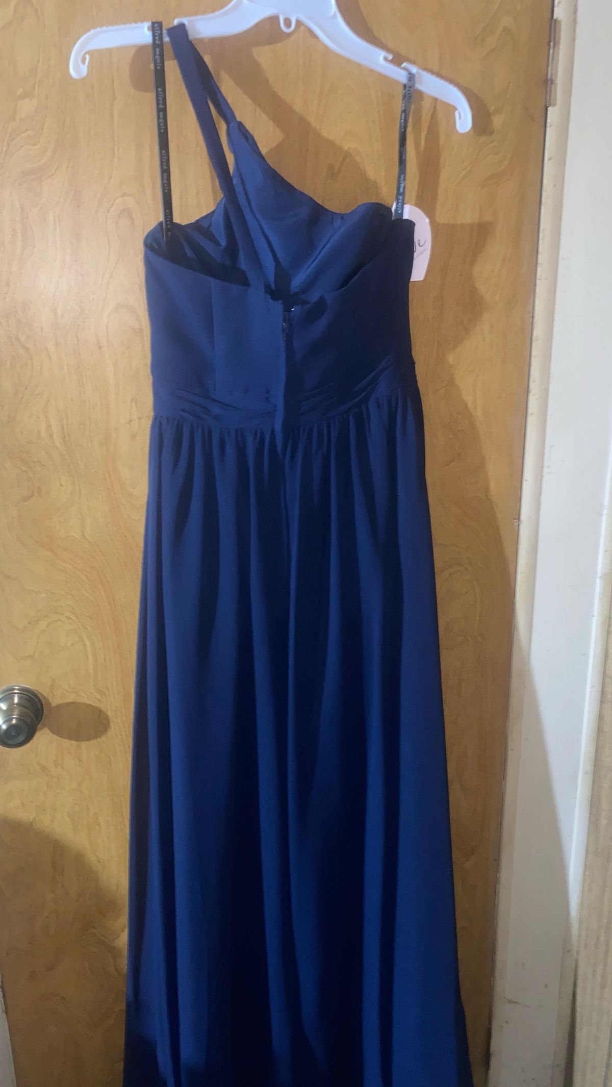 Alfred Angelo Size 6 Bridesmaid Navy Blue A-line Dress on Queenly