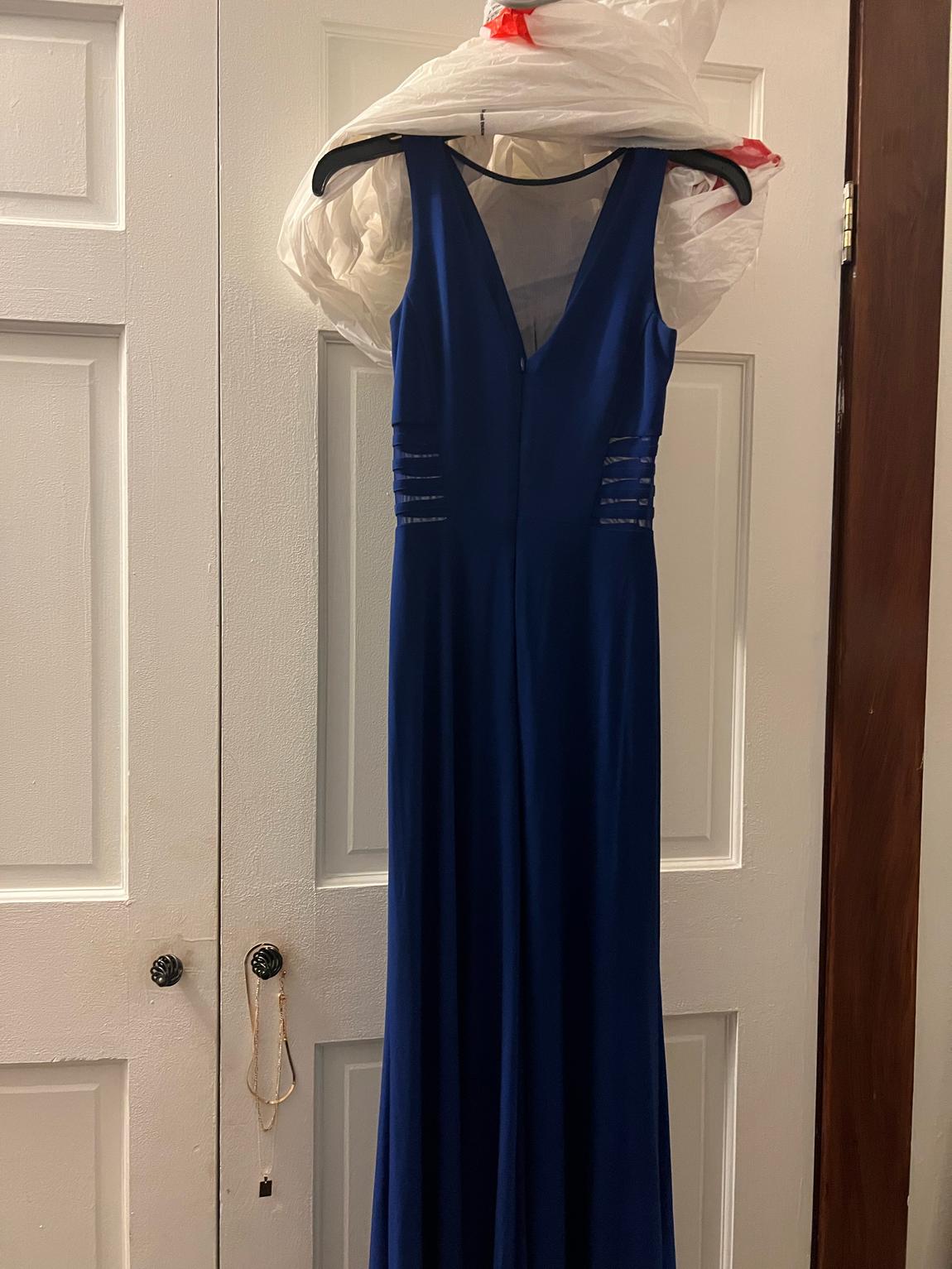 Morgan and Co Size 0 Prom Blue Floor Length Maxi on Queenly
