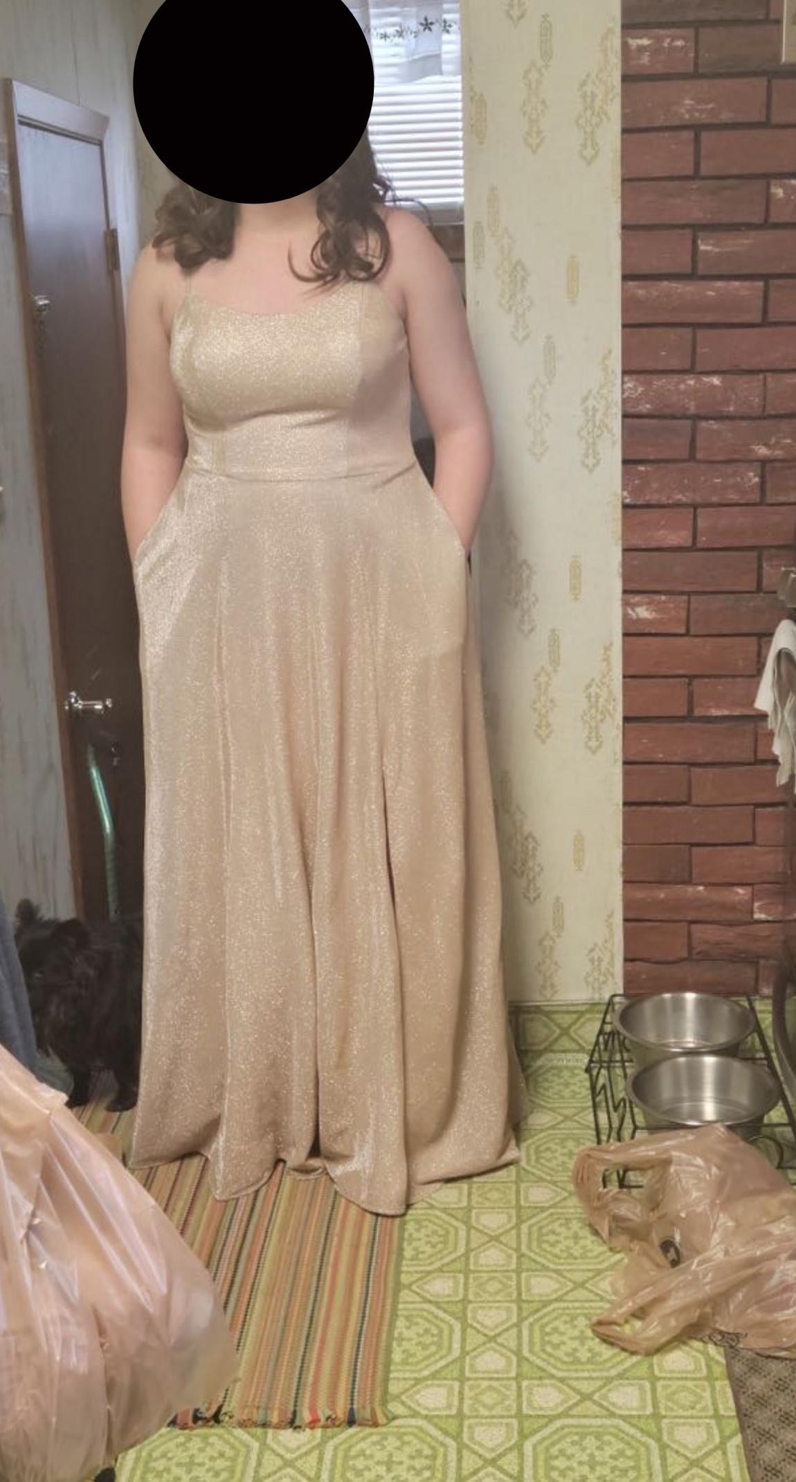 Size 12 Nude Floor Length Maxi on Queenly