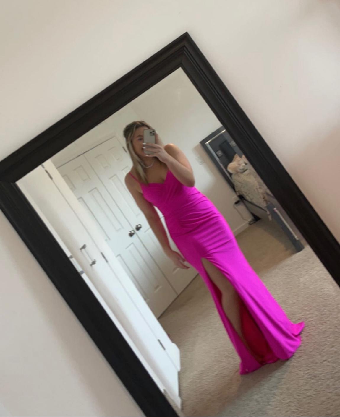 Dancing queen Size 6 Prom Hot Pink Mermaid Dress on Queenly
