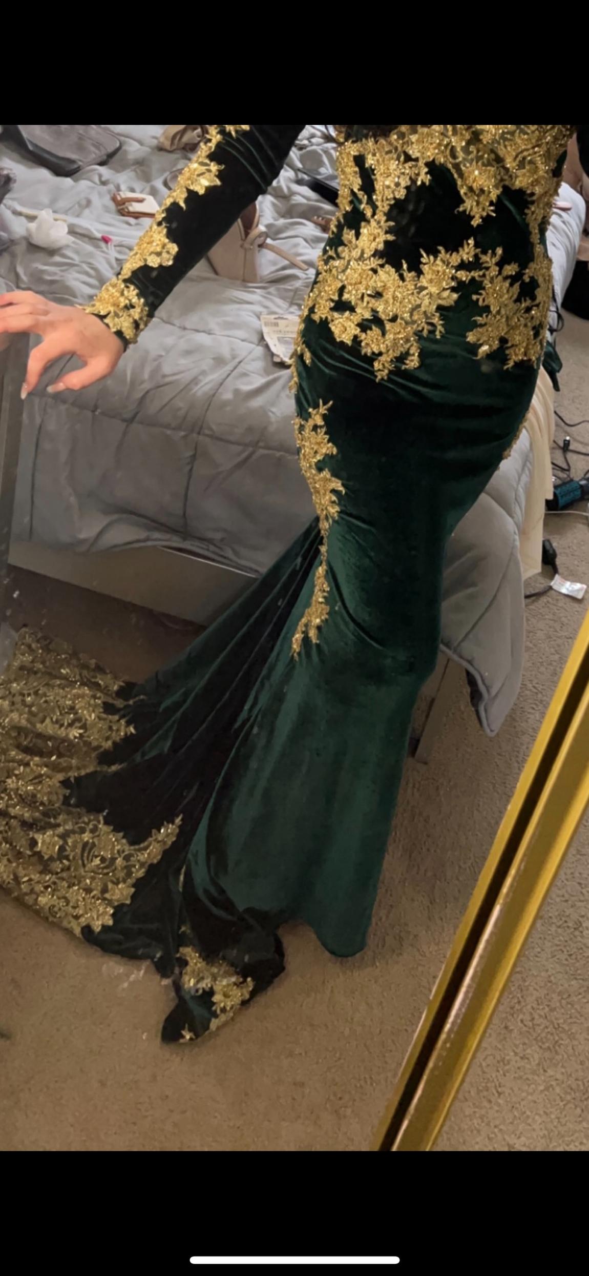 Velvet Green mermaid dress Size 4 Velvet Green Mermaid Dress on Queenly