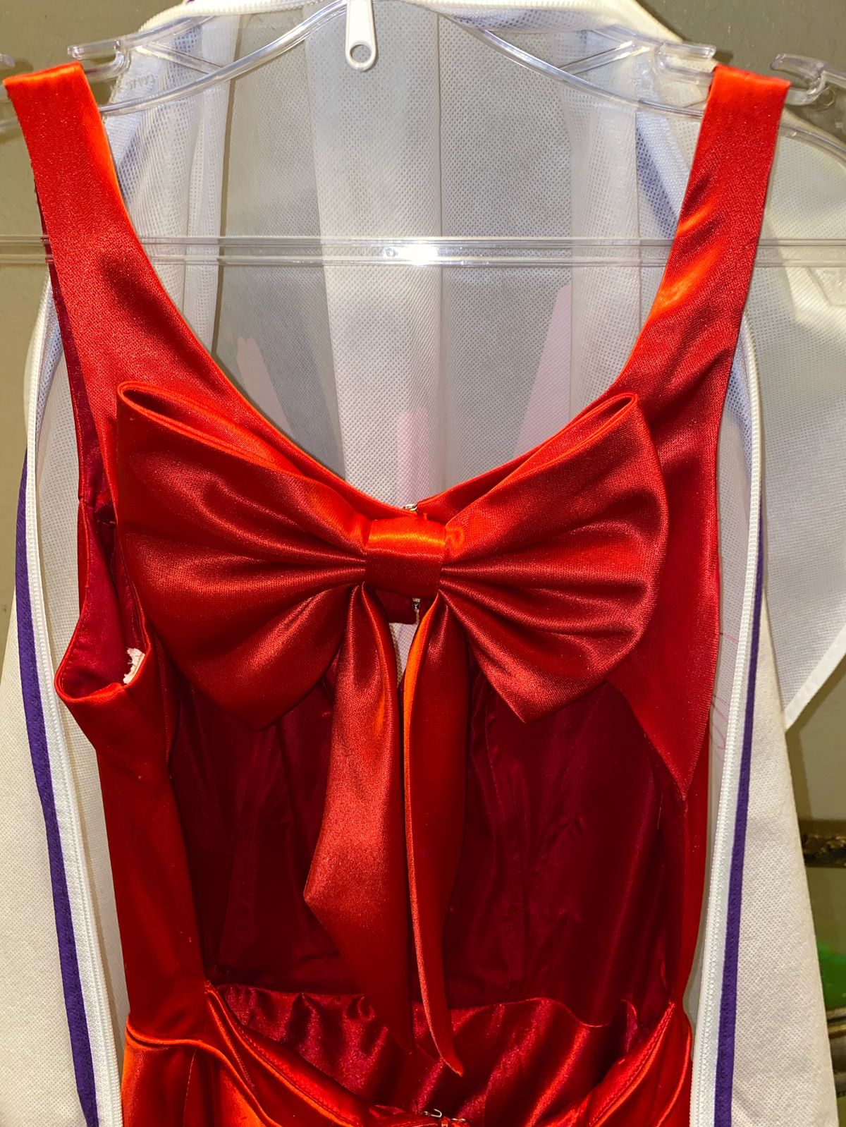 Size 6 Prom Red Dress With Train on Queenly
