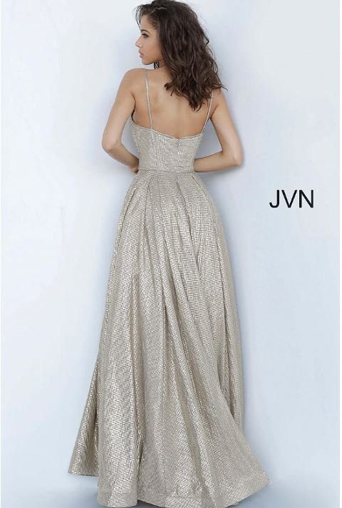 Jovani Size 4 Prom Sequined Gold Ball Gown on Queenly