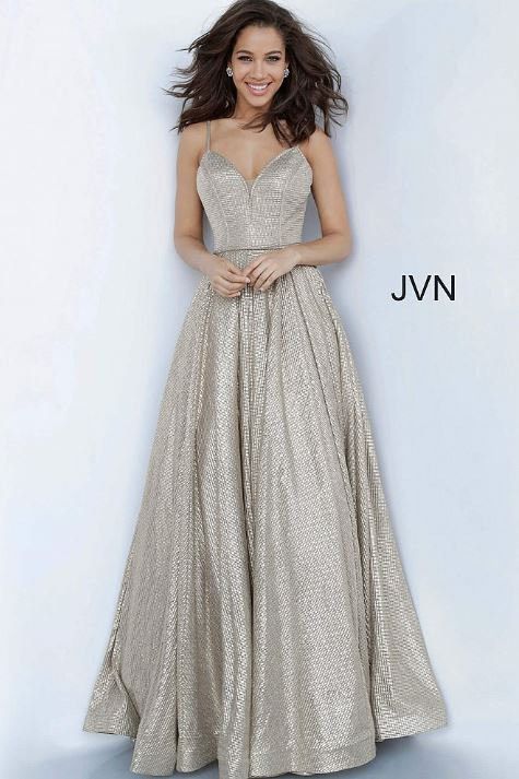 Jovani Size 4 Prom Sequined Gold Ball Gown on Queenly