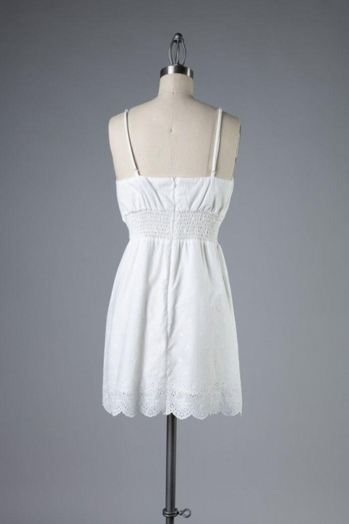 Style IMC5725D Emory Park Size 6 White Cocktail Dress on Queenly