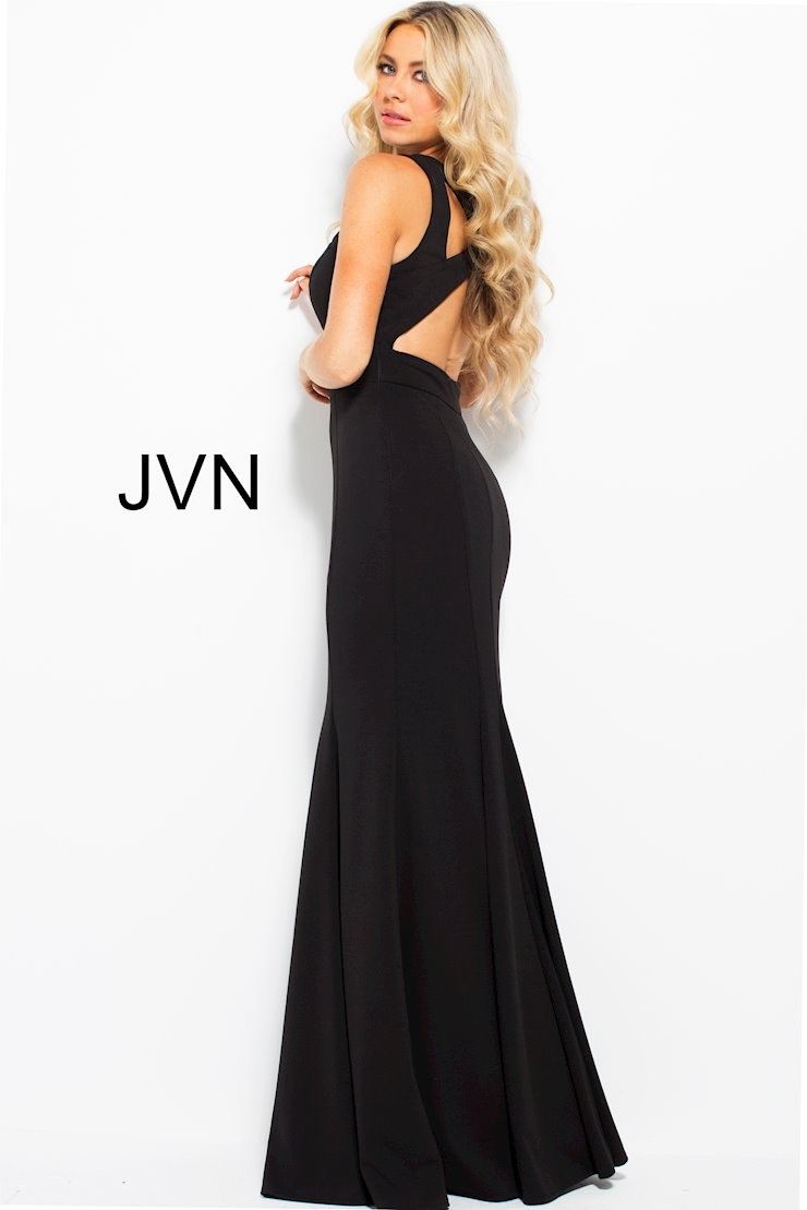 Jovani Size 12 Prom High Neck Black Floor Length Maxi on Queenly