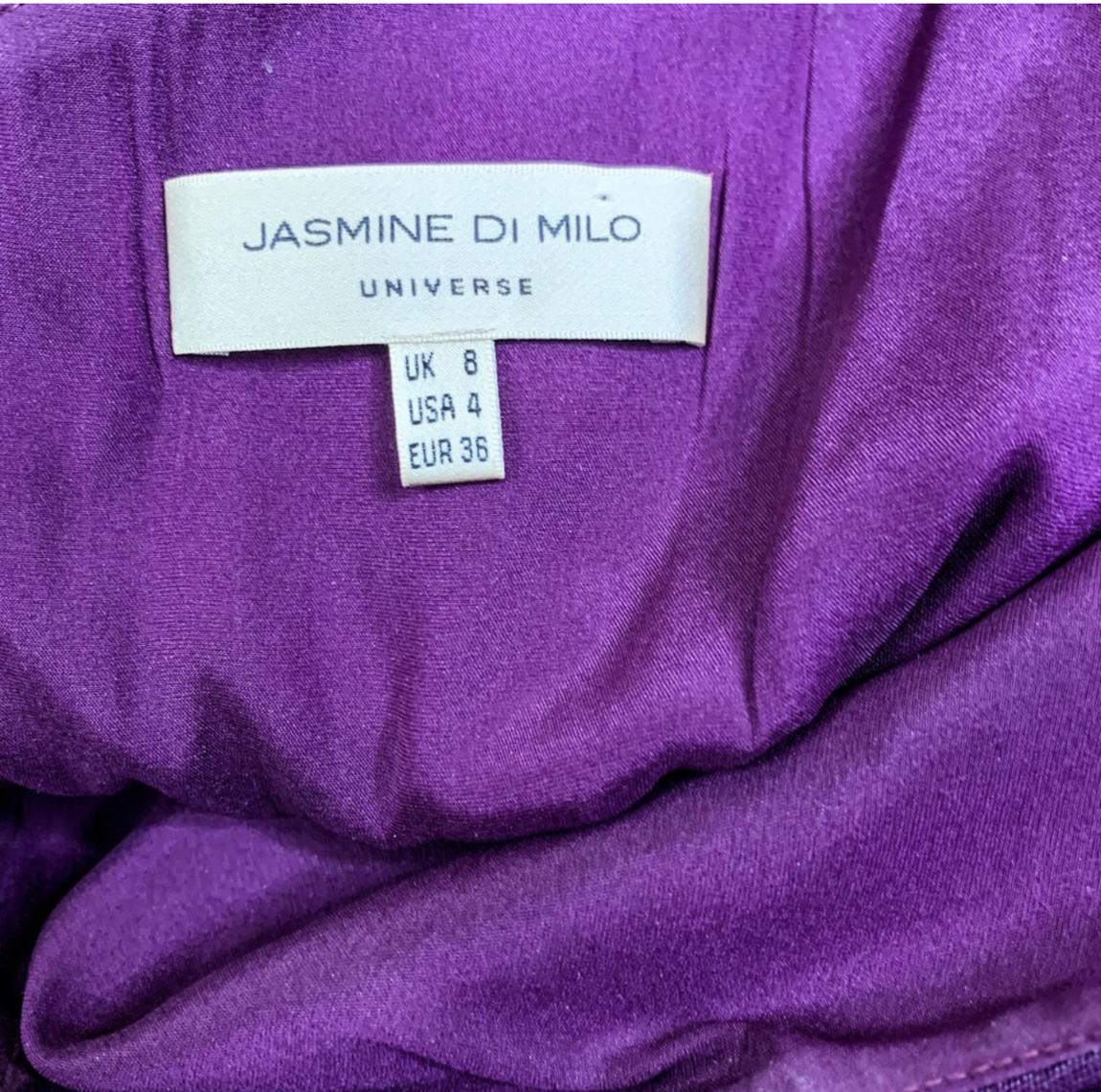 Jasmine De Milo Size 4 Satin Purple Cocktail Dress on Queenly