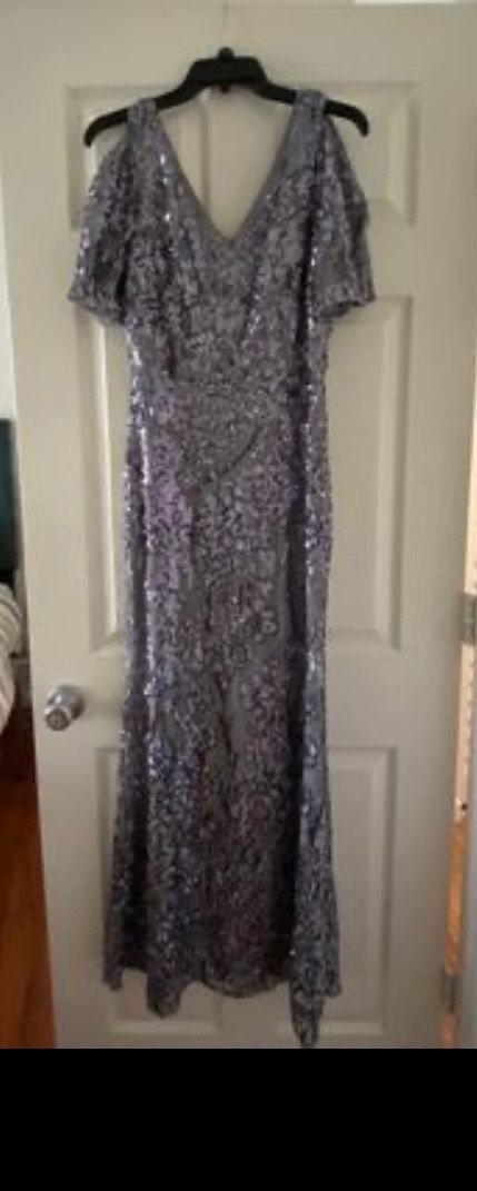 Alex Evening Size 6 Sequined Purple Floor Length Maxi on Queenly
