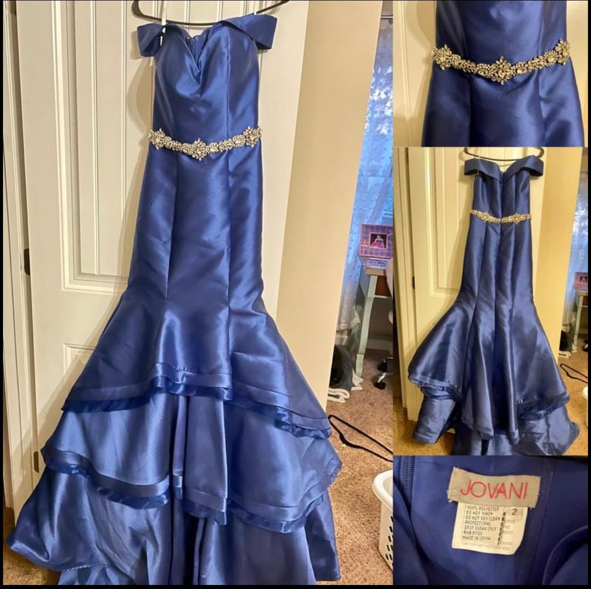 Jovani Size 4 Royal Blue Mermaid Dress on Queenly