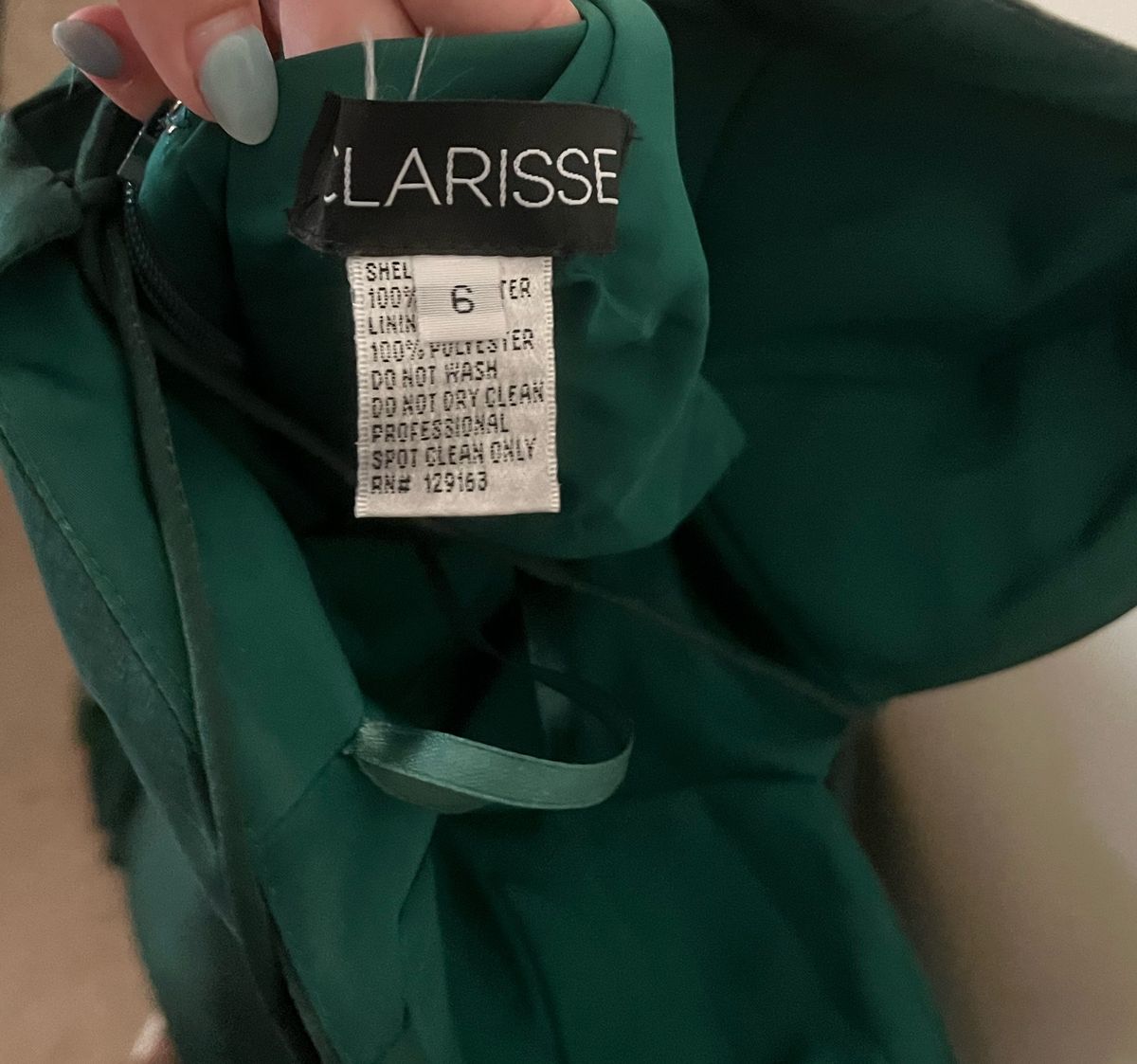 Clarisse Size 6 Green Mermaid Dress on Queenly