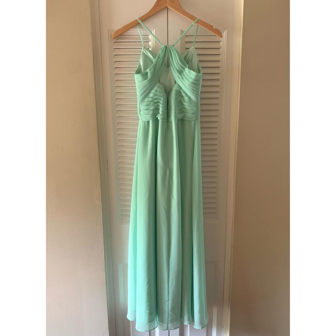 Azazie Size 0 Light Green A-line Dress on Queenly