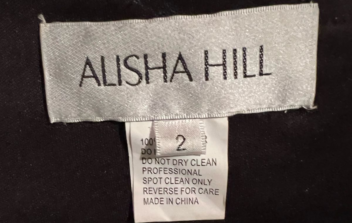 Alisha Hill Size 2 One Shoulder Black Side Slit Dress on Queenly