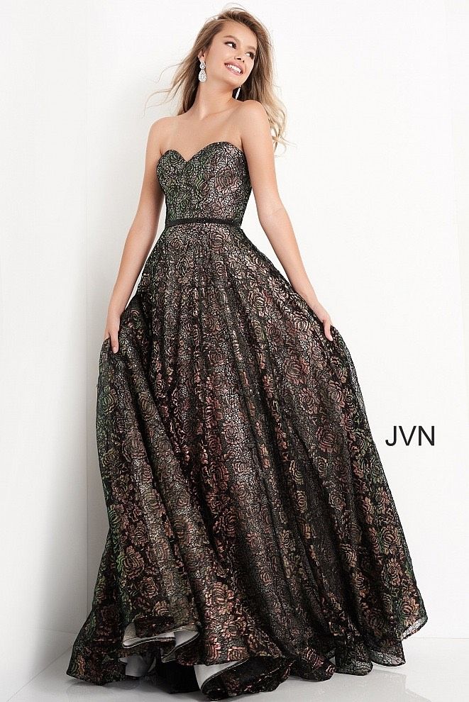 Jovani Size 8 Prom Lace Multicolor A-line Dress on Queenly