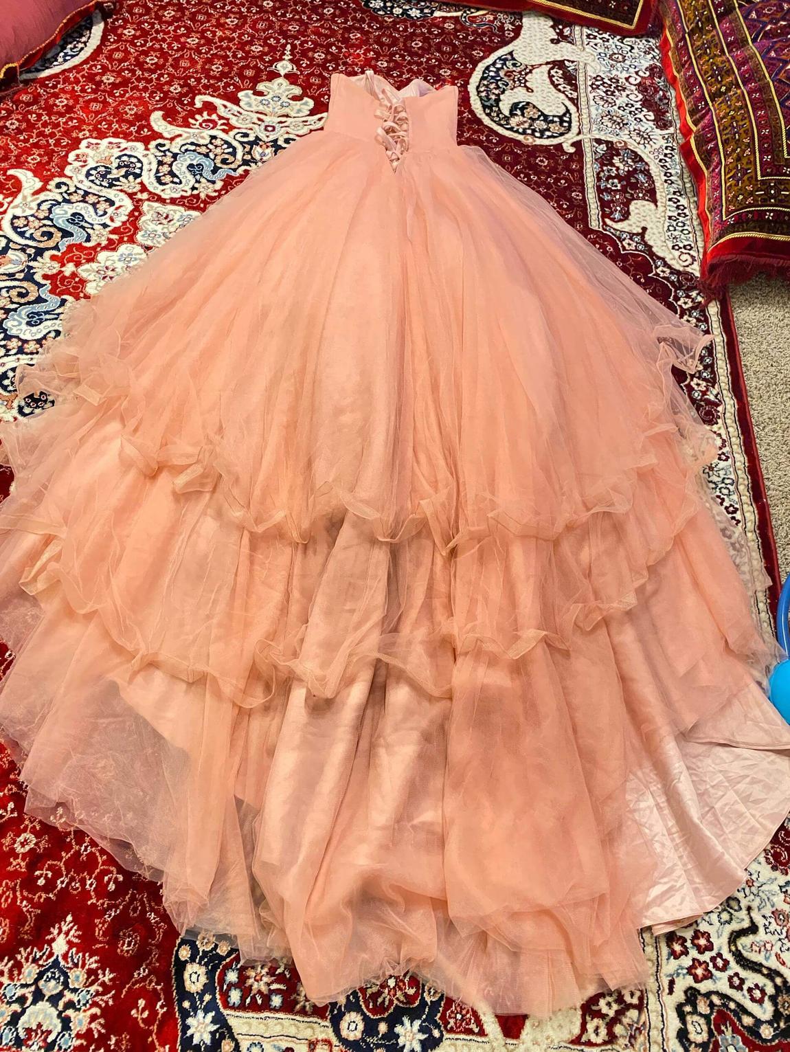 Turkish design Size 2 Prom Coral Ball Gown on Queenly