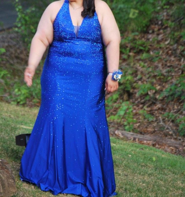 Sherri Hill Plus Size 22 Prom Royal Blue Floor Length Maxi on Queenly