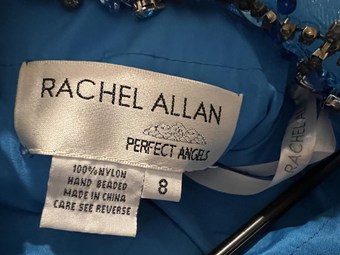 Rachel Allan perfect angel Girls Size 8 Blue Ball Gown on Queenly