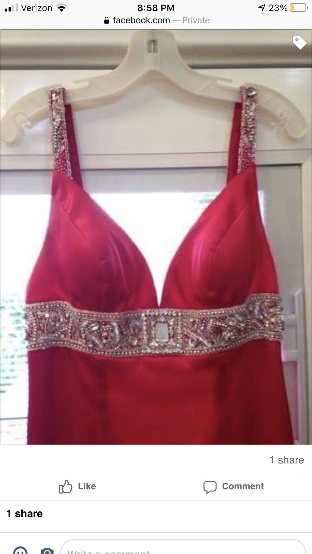 Sherri Hill Size 12 Bridesmaid Plunge Satin Red Mermaid Dress on Queenly