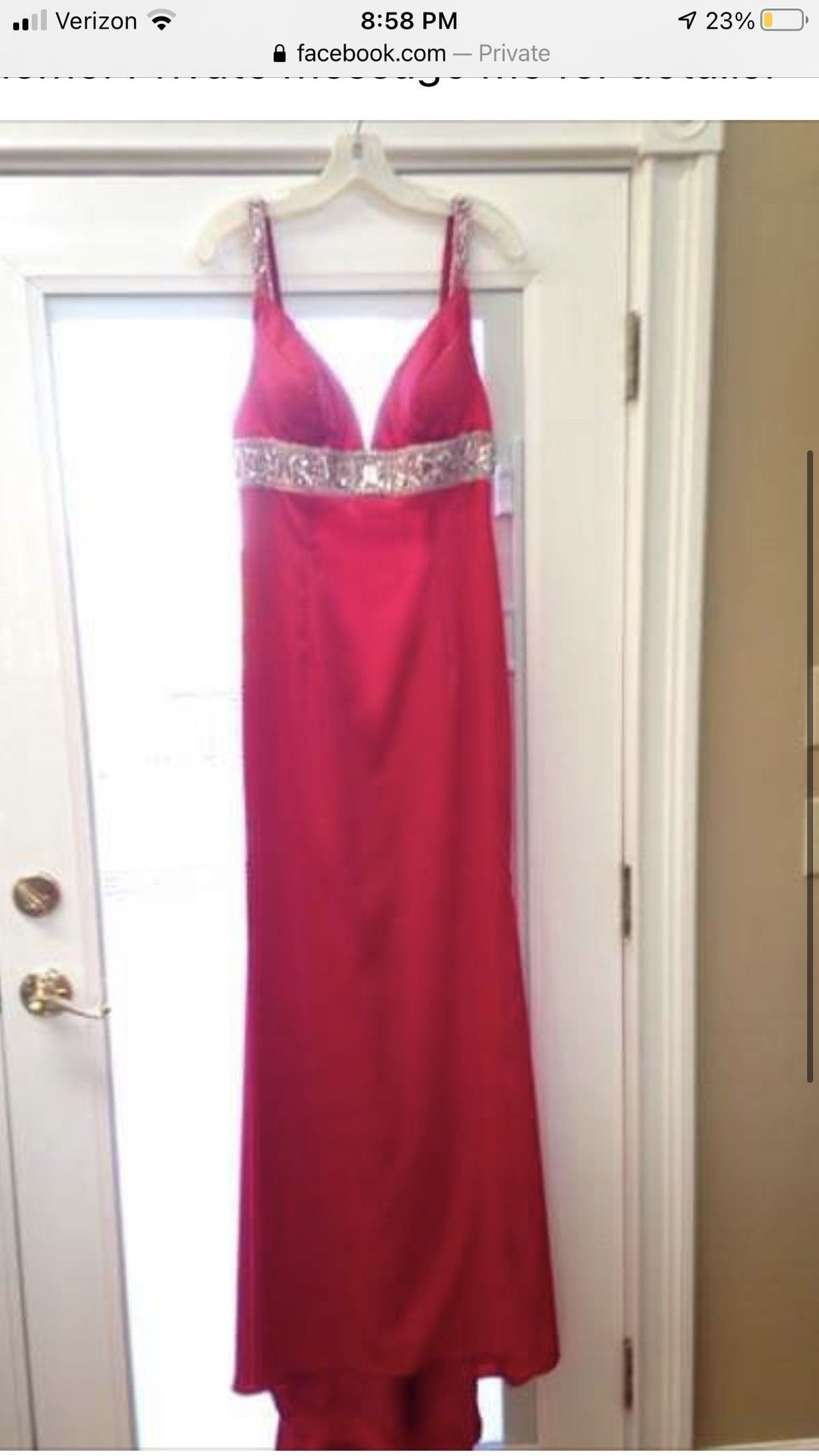 Sherri Hill Size 12 Bridesmaid Plunge Satin Red Mermaid Dress on Queenly