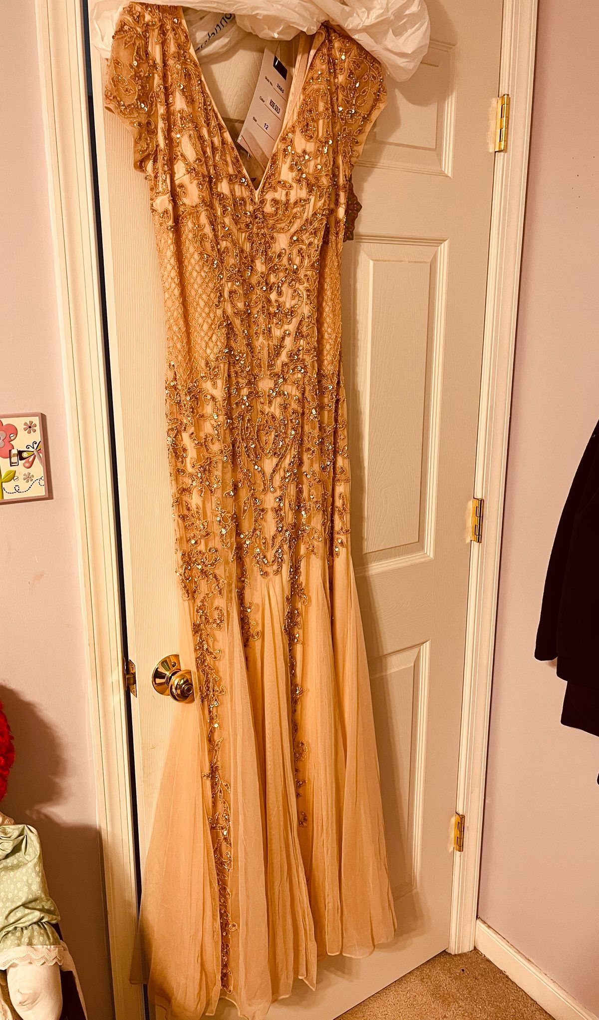 Primavera Size 12 Prom Rose Gold Floor Length Maxi on Queenly