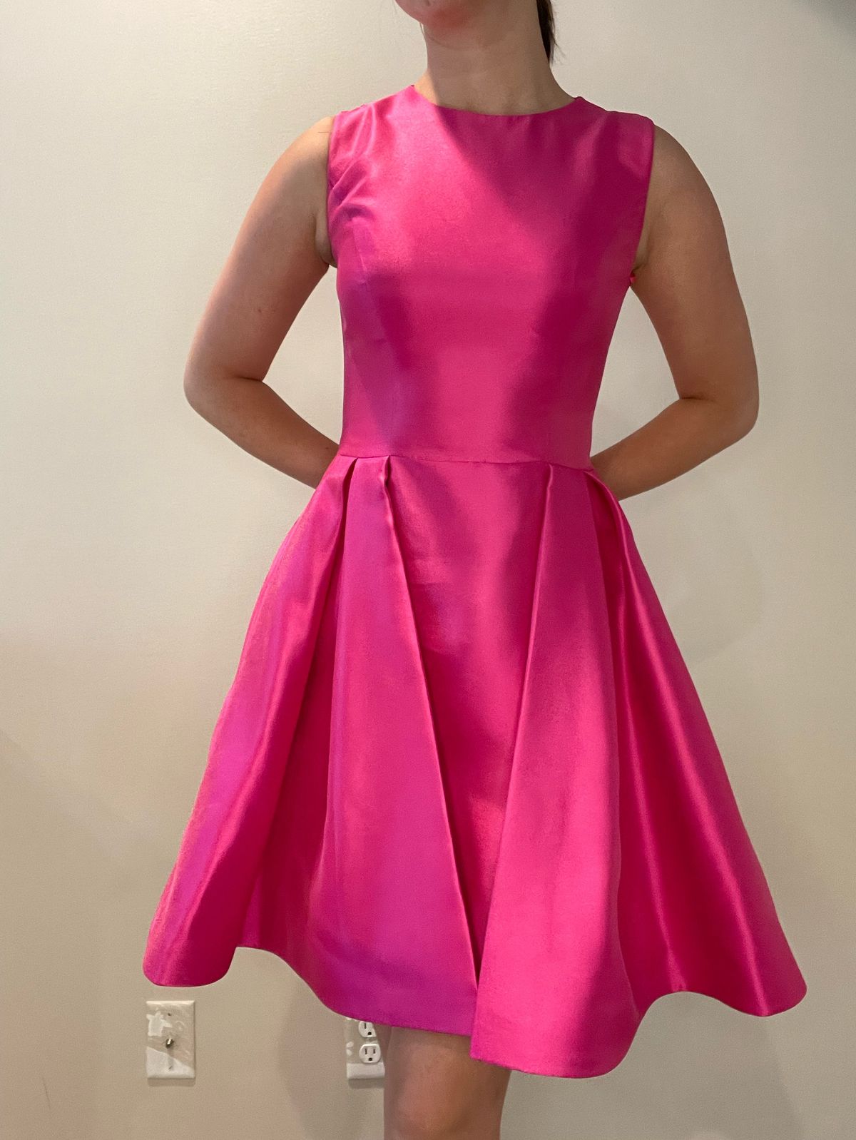 Ashley Lauren Size 4 Homecoming Satin Hot Pink A-line Dress on Queenly