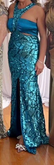 Size 8 Prom Blue Mermaid Dress on Queenly