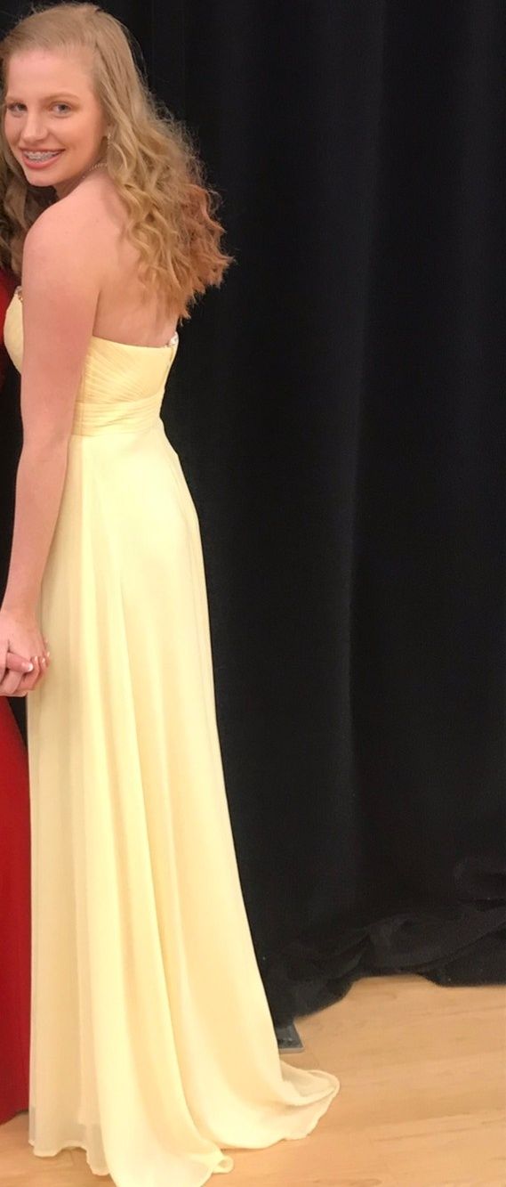 Size 4 Prom Yellow Floor Length Maxi on Queenly