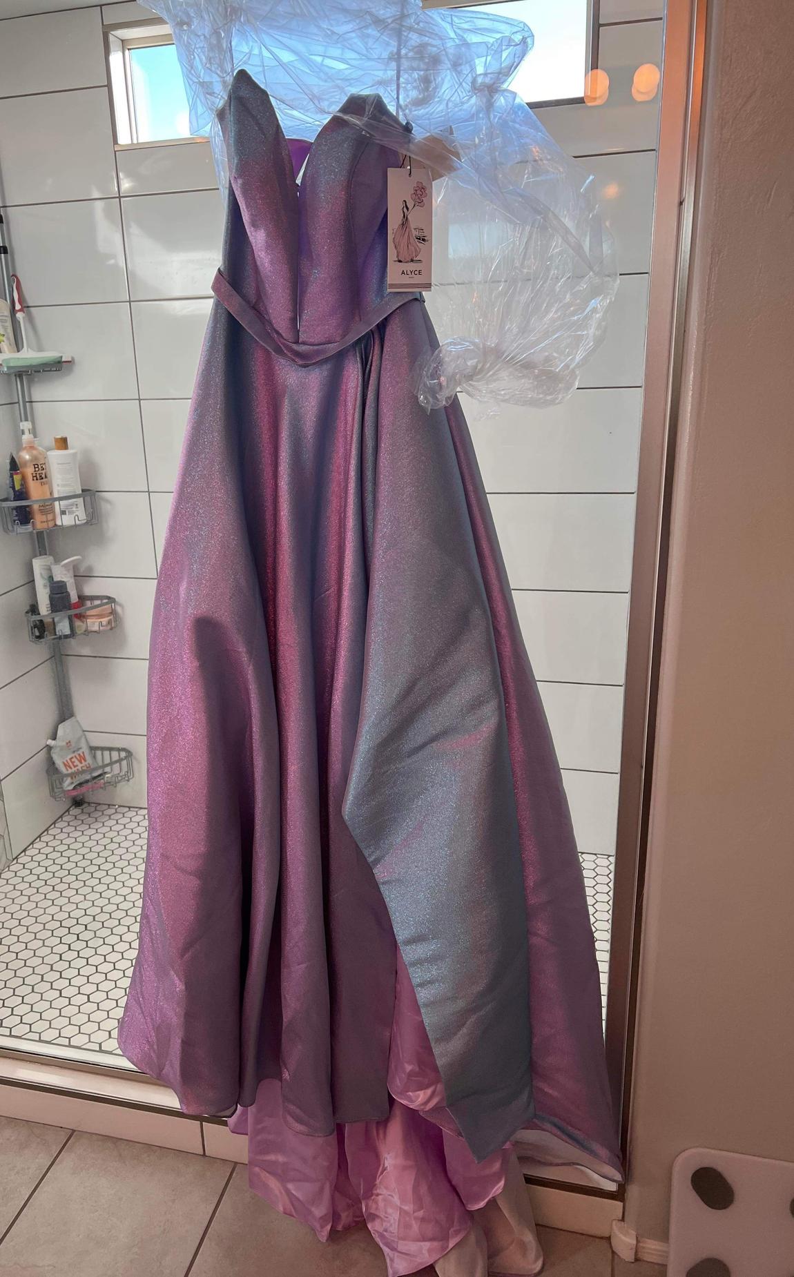 Alyce Paris Size 8 Purple Side Slit Dress on Queenly