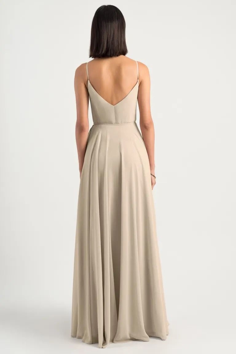 Jenny Yoo Plus Size 18 Bridesmaid Nude A-line Dress on Queenly