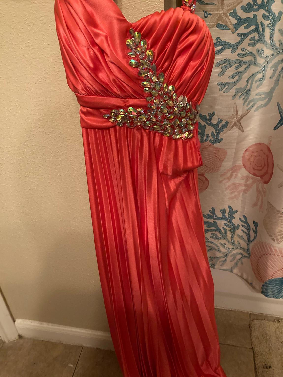 Size 2 Prom Sequined Hot Pink Floor Length Maxi on Queenly