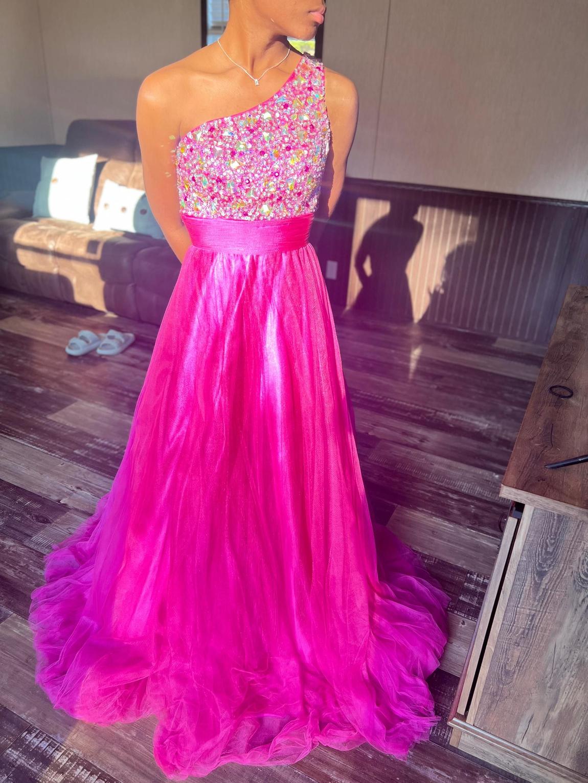 Tiffany Designs Size 0 Hot Pink Ball Gown on Queenly