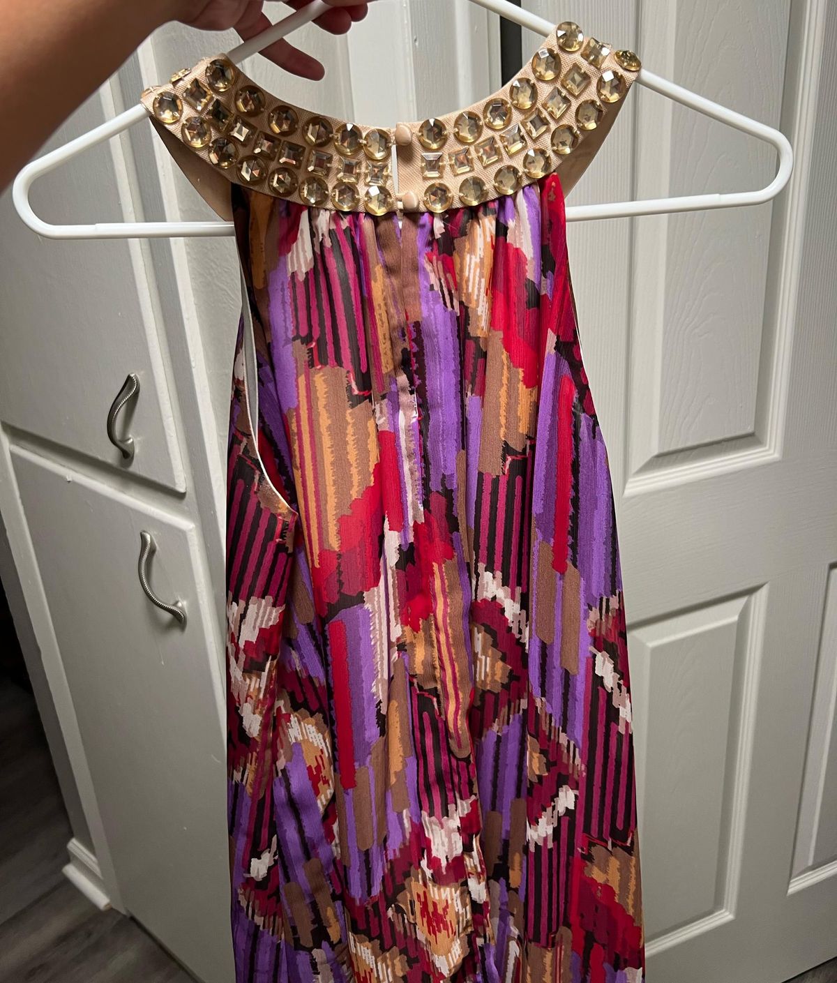 Size 0 Homecoming Halter Sequined Multicolor Cocktail Dress on Queenly