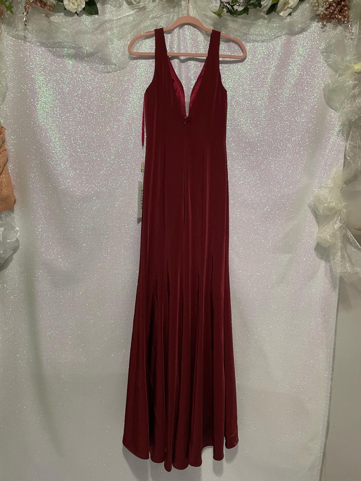 Eureka Size 2 Sheer Red Mermaid Dress on Queenly