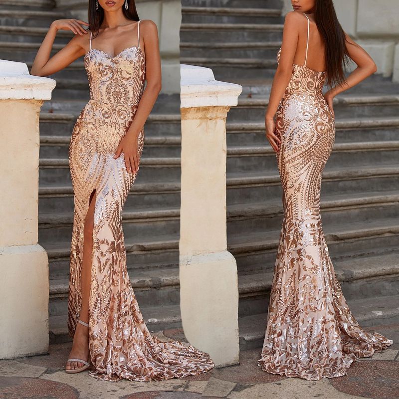 Size 2 Gold Mermaid Dress on Queenly