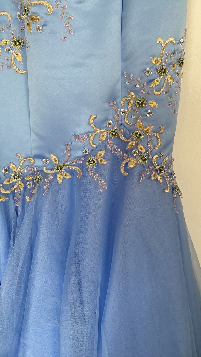 Precious Formals Size 6 Prom Light Blue Mermaid Dress on Queenly