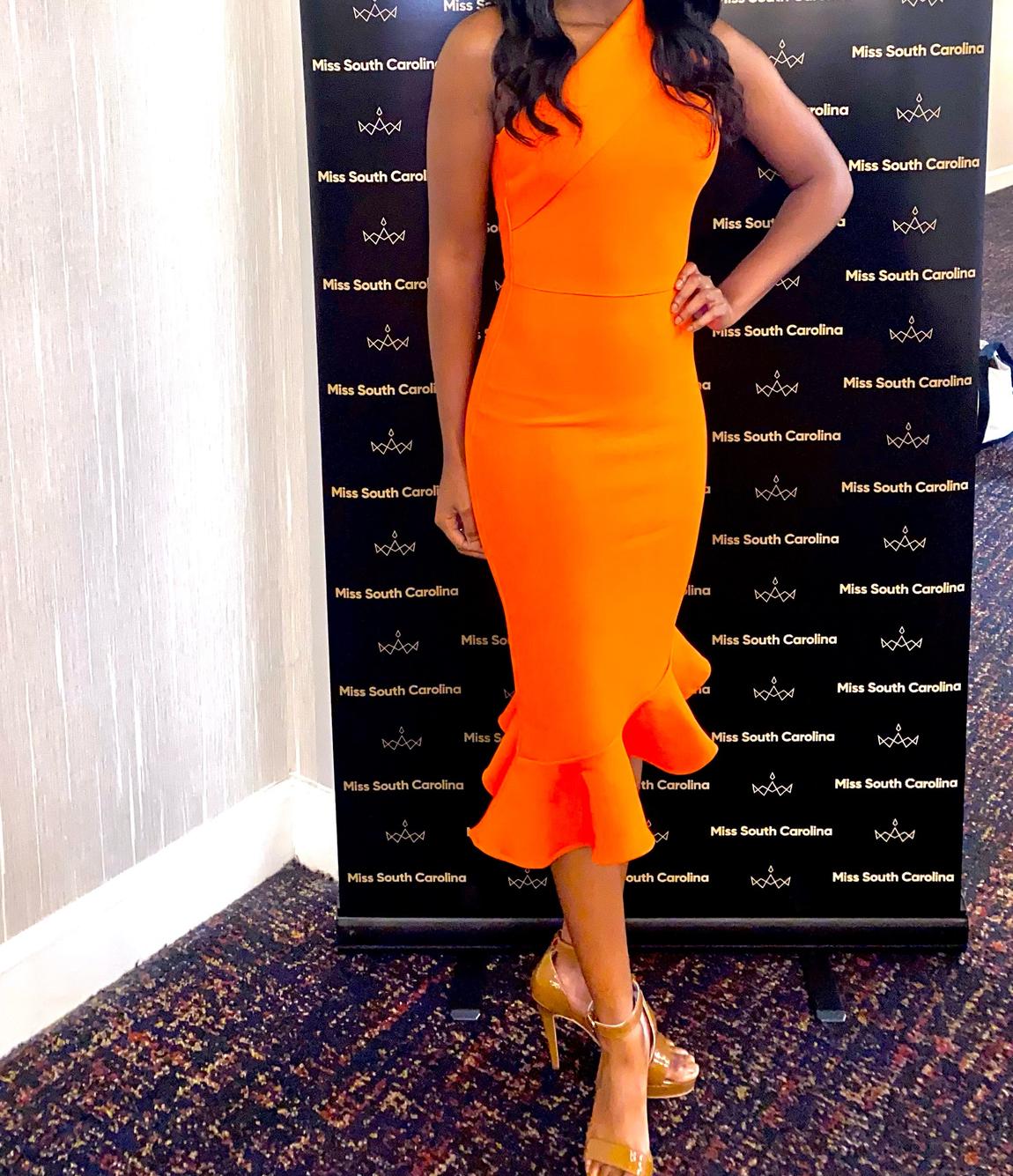 Size 0 Orange Cocktail Dress on Queenly