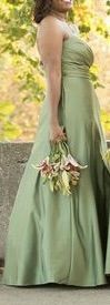 ALFRED ANGELO Size 10 Bridesmaid Green Ball Gown on Queenly