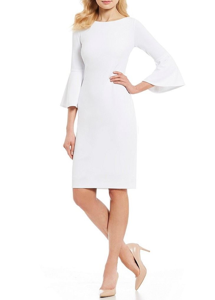Calvin Klein Size 4 White Cocktail Dress on Queenly