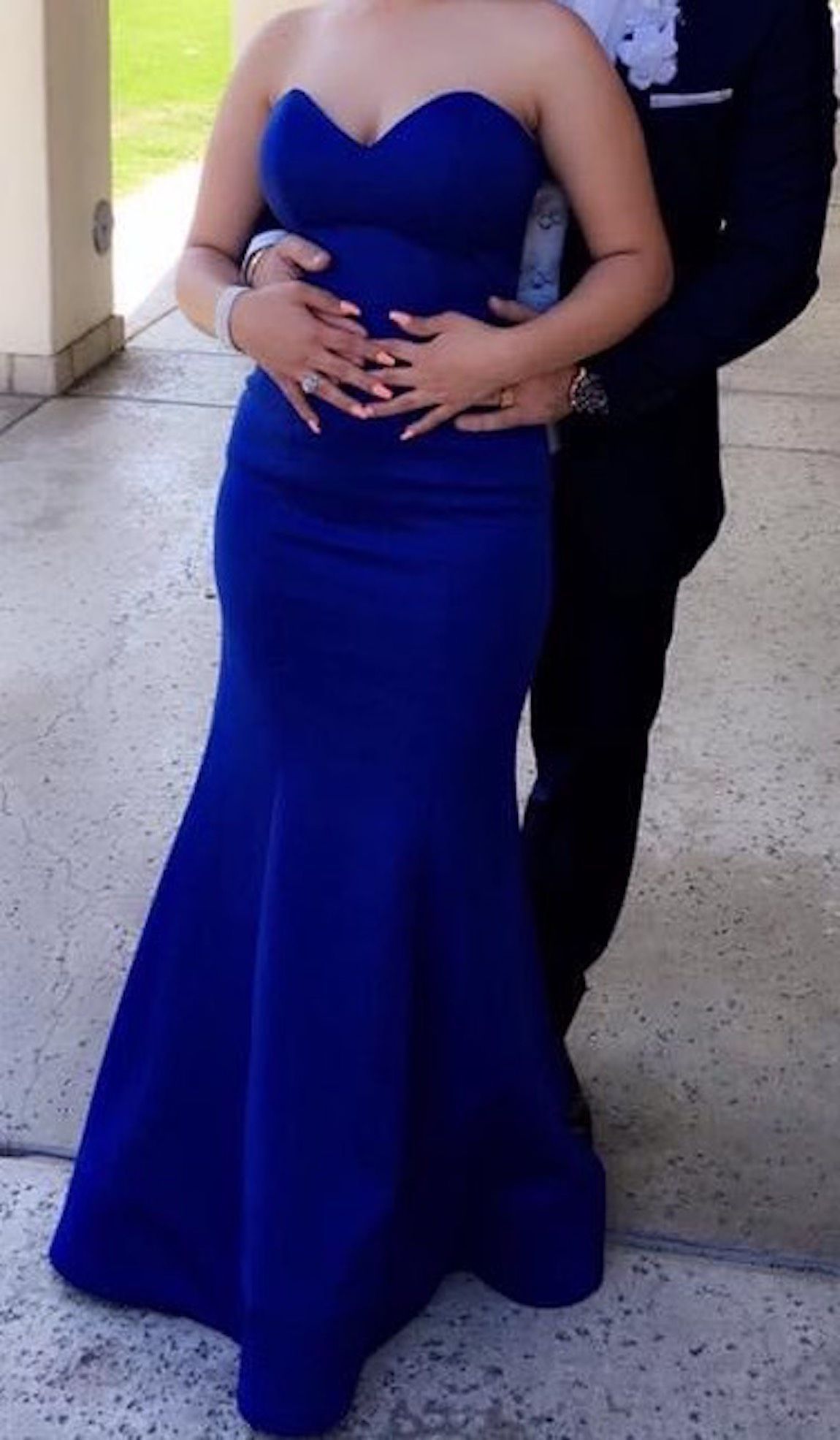 Style -1 RoyalQueen Size 2 Prom Strapless Royal Blue Floor Length Maxi on Queenly