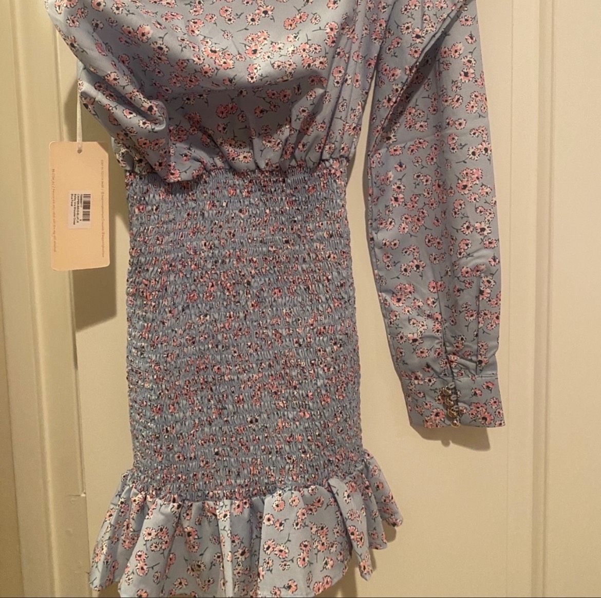 Size 4 Floral Light Blue Cocktail Dress on Queenly