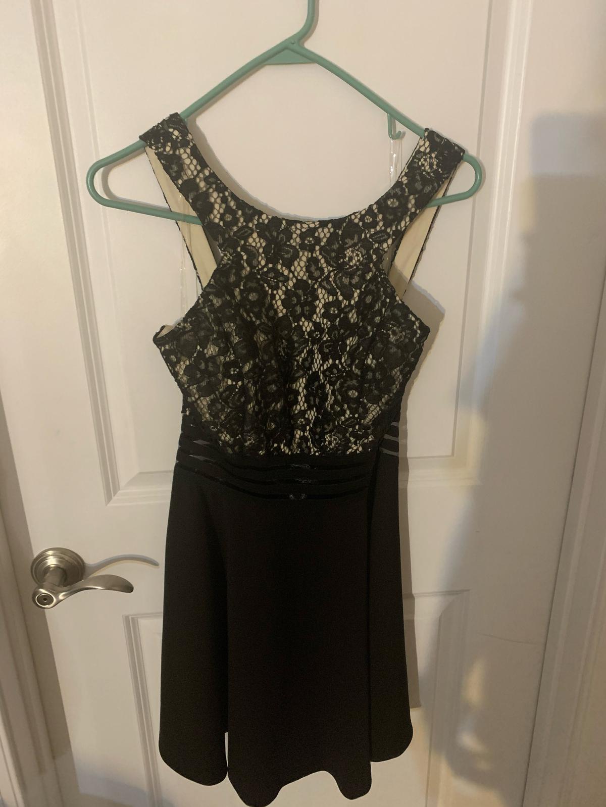 Speechless Size 8 Prom Black Cocktail Dress on Queenly