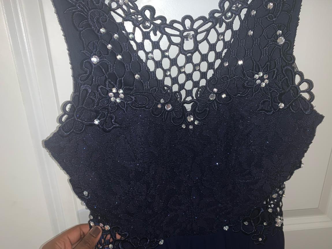 Size 6 Navy Blue A-line Dress on Queenly