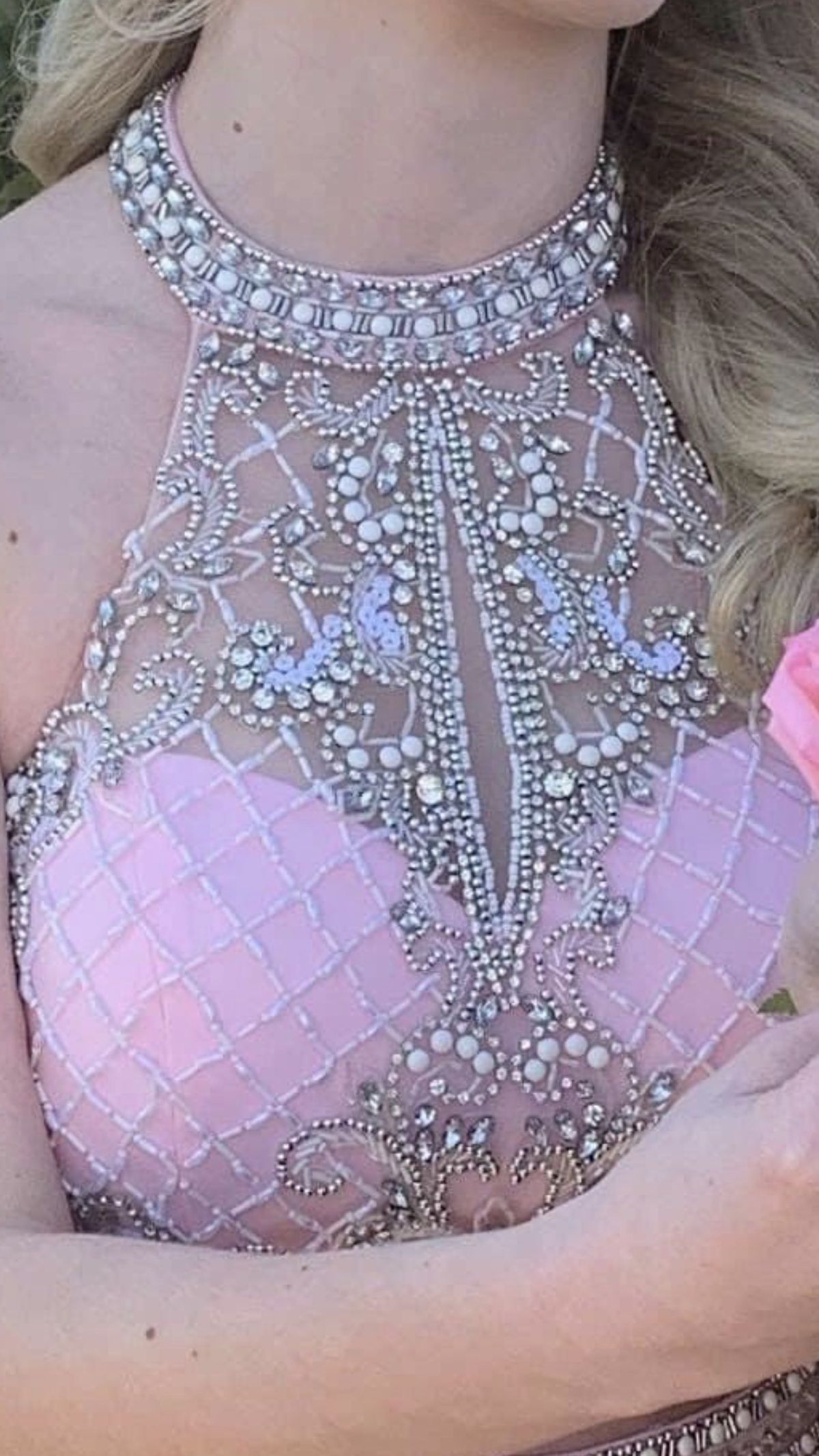 Rachel Allan Size 2 Prom Sequined Light Pink Floor Length Maxi on Queenly