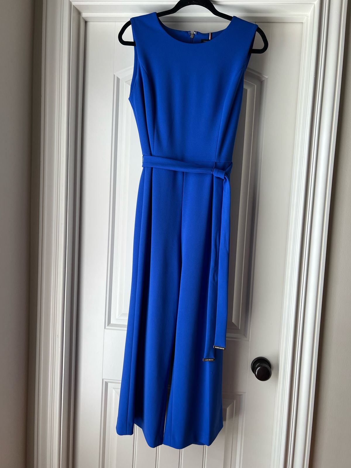 Size 12 Pageant Interview Blue Formal Jumpsuit on Queenly