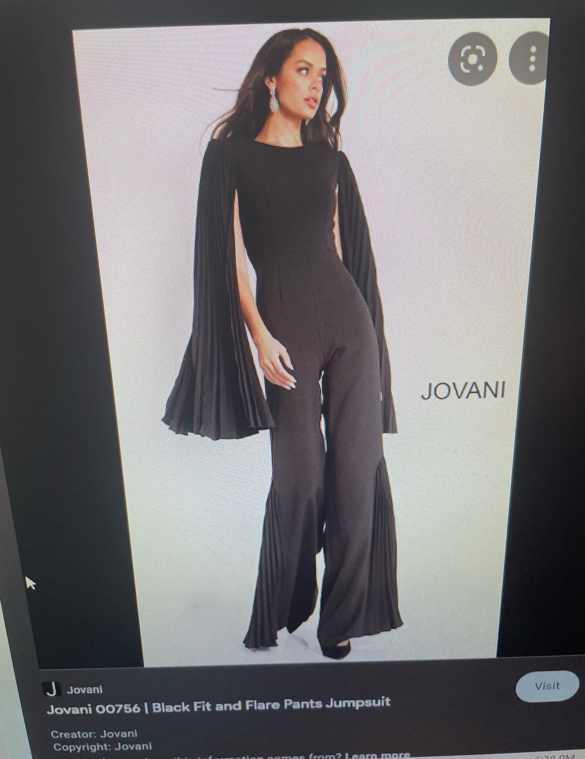 Jovani Size 10 Homecoming Long Sleeve Black Formal Jumpsuit on Queenly