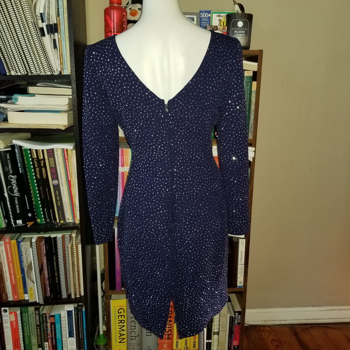 Vintage Size 10 Navy Blue Cocktail Dress on Queenly