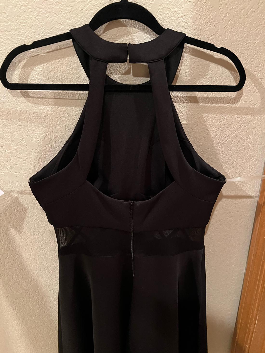 my michelle Size 10 Sheer Black A-line Dress on Queenly