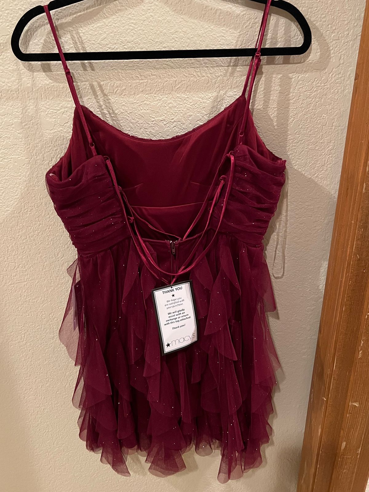 Size 12 Burgundy Red A-line Dress on Queenly