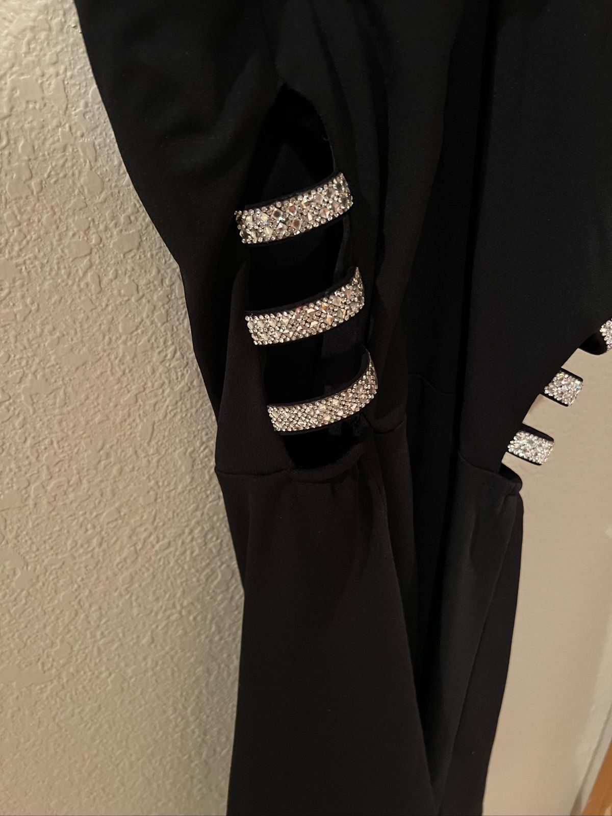 Speechless Size 10 Sequined Black A-line Dress on Queenly